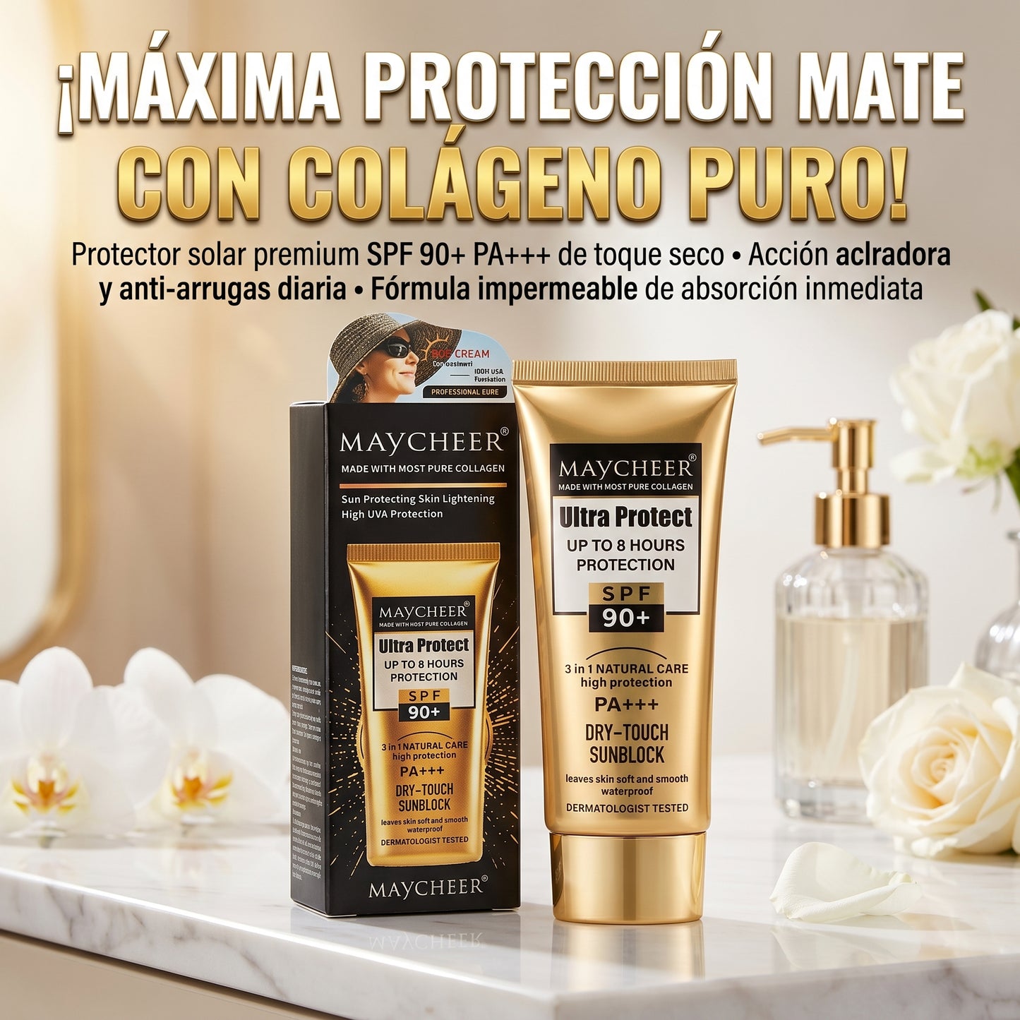 MAYCHEER® Protección Solar SPF 90+