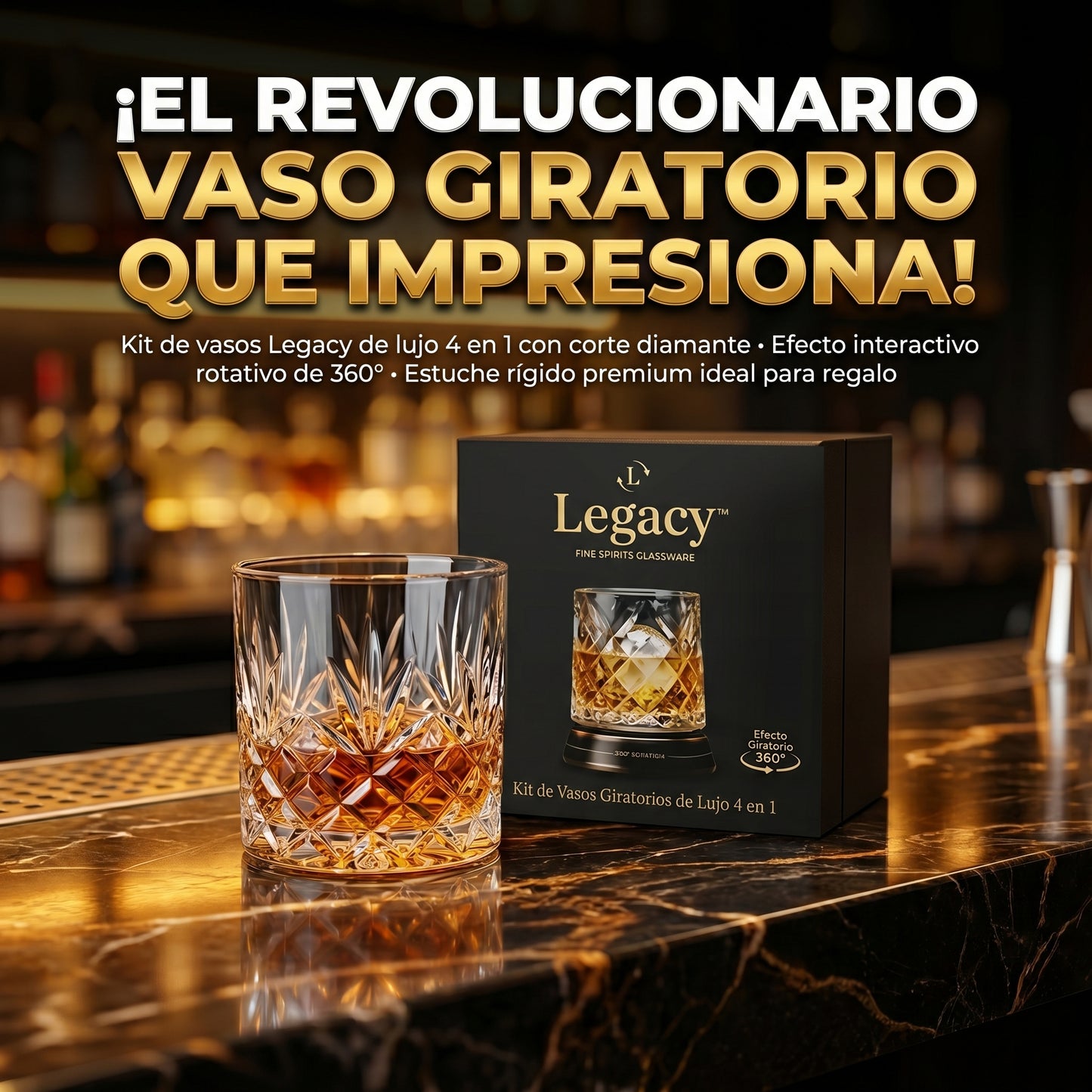 Legacy™ VASO WISKY 360° KIT 4 EN 1